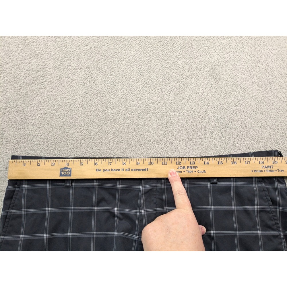 Nike Golf Mens Black Grey Plaid Performance Shorts Size 38 Stretch Checkered - Picture 5 of 13